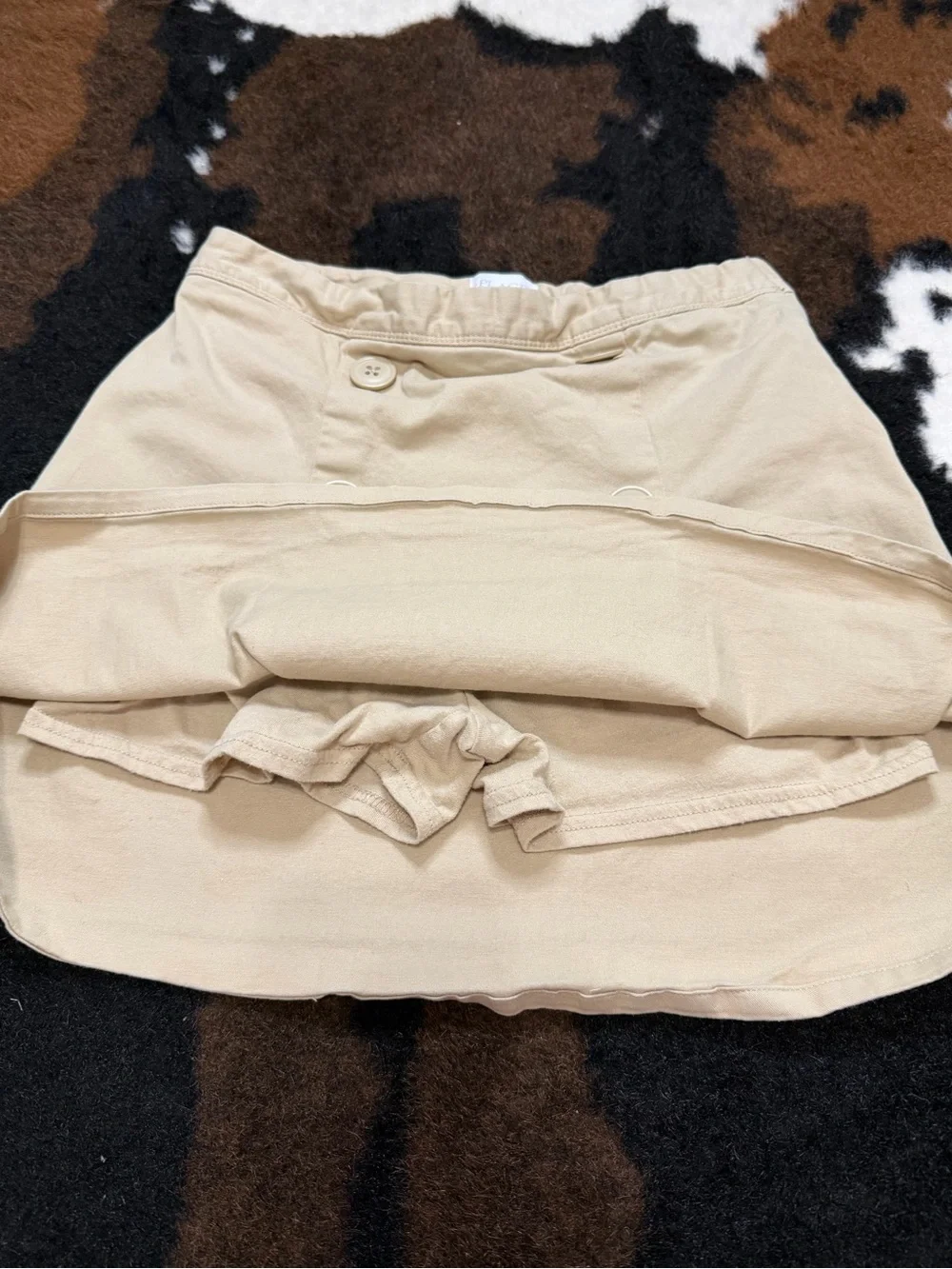 The Children’s Place Girls Size 14 Khaki Beige Button Front Skort